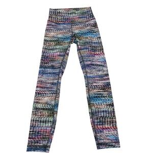 Lululemon Wunder Train Leggings Tights Size 4 High Rise Digital Oasis Colorful